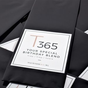 speciale thee voor je verjaardag, T365 YOUR SPECIAL BIRTHDAY BLEND, hoe feestelijk is dat!