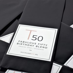 Super leuke en lekkere 50 jaar verjaardagsthee T50 FABULOUS FIFTY BIRTHDAY BLEND