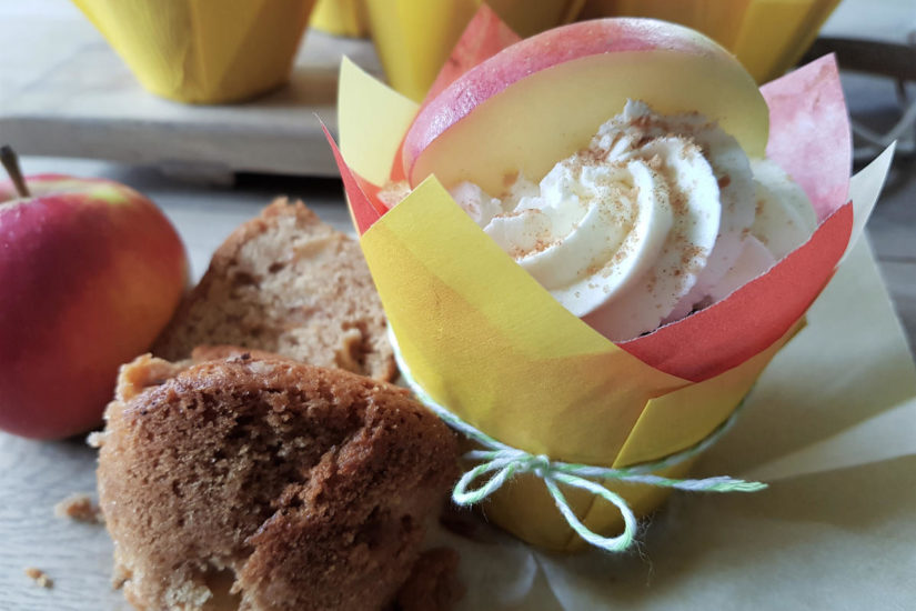 appel kaneel muffins super lekkere muffins met appel/kaneelvulling en een topping van botercrème