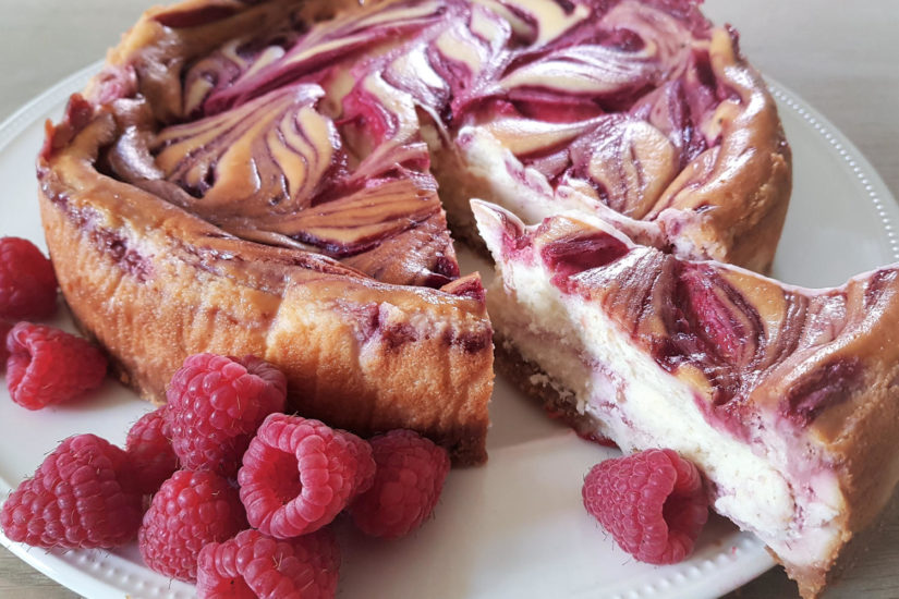 witte chocolade cheesecake met frambozen 2 misschien wel de aller lekkerste cheesecake, met witte chocola en frambozen