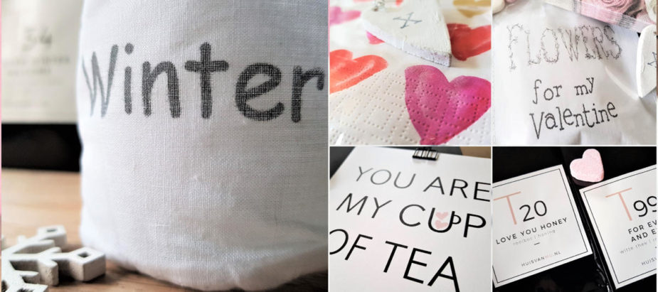 februari, winter en valentijnsdag met kadootjes