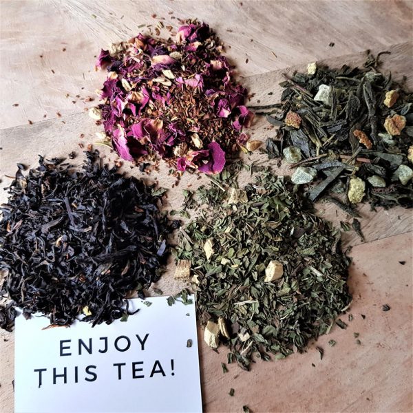 theepakket met 4 soorten losse thee. Enjoy this tea!