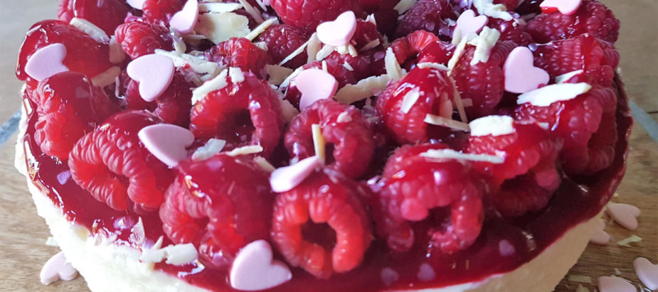 roomtaartje met bastognebodem en frambozentopping