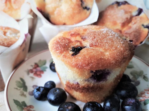 heerlijke blueberry muffins, zelfgebakken met dit recept
