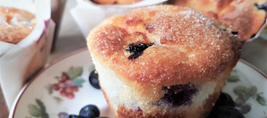 heerlijke blueberry muffins, zelfgebakken met dit recept